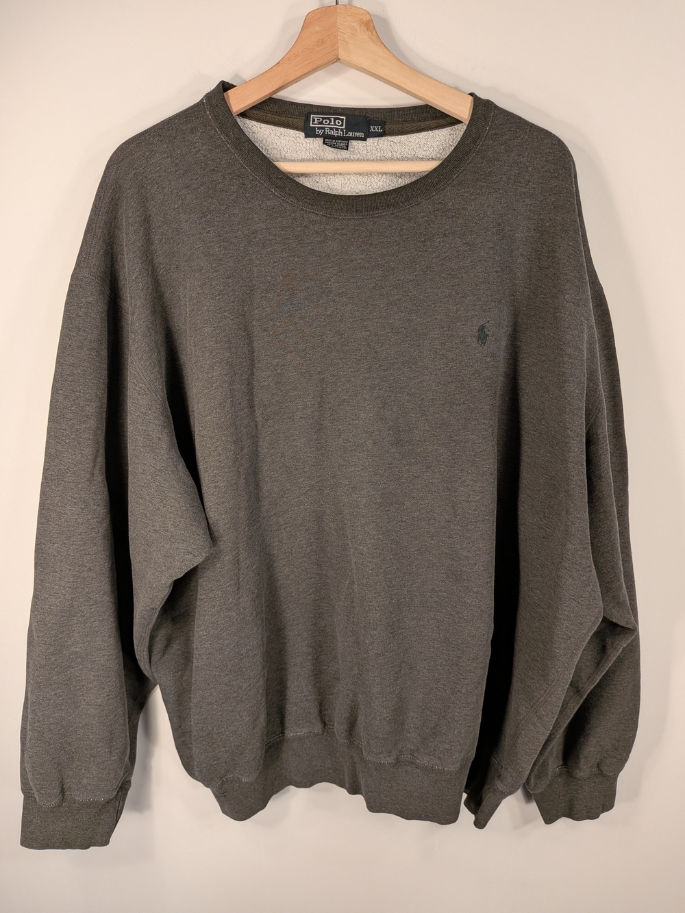 Polo by Ralph Lauren Crewneck Sweatshirt, Olive Green, Pony Logo, XXL